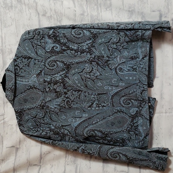 Blue Paisley Christopher & Banks Blazer, Medium - Picture 5 of 7